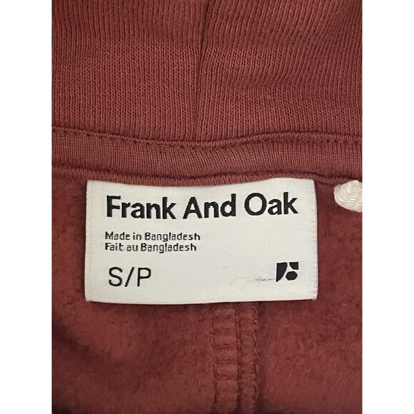 Frank & Oak Women’s Mock Neck Sweatshirt S Rust Brown Minimalist Cozy Fall - Picture 5 of 6